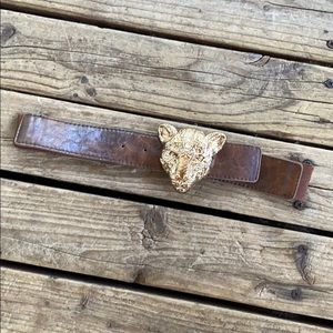 Gold Leopard face belt 🍂